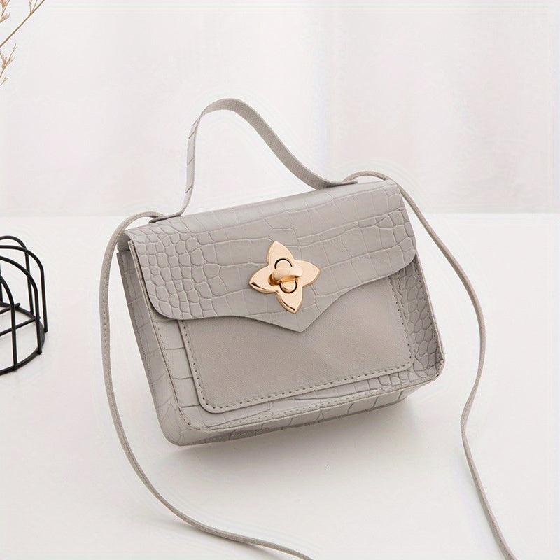 Small Square Lock Bag Shoulder Cross Bag