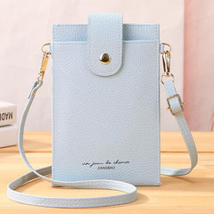 Small Faux Leather Satchel Purse for Phone, Versatile Shoulder Bag