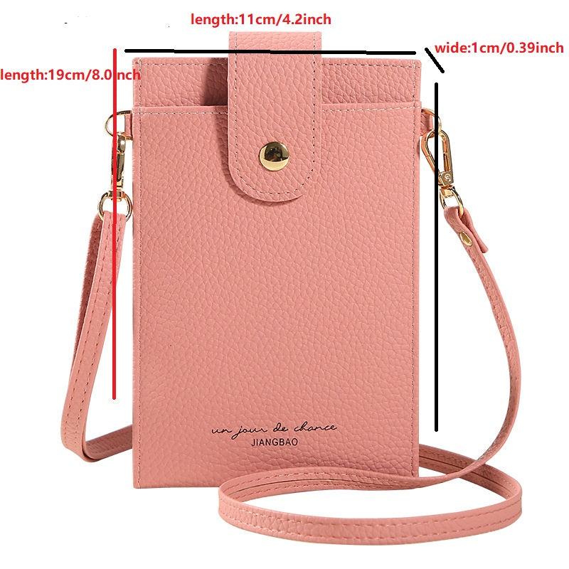 Small Faux Leather Satchel Purse for Phone, Versatile Shoulder Bag