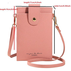 Small Faux Leather Satchel Purse for Phone, Versatile Shoulder Bag
