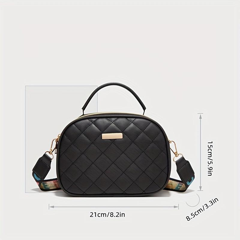 Quilted Love Letter Wide Strap Crossbody Bag