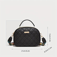 Quilted Love Letter Wide Strap Crossbody Bag