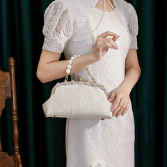 Rhinestone Pearl Evening Bag Clutch Purse for Wedding Party