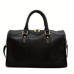 Vintage Boston Bag For Women Classic Style Crossbody Bag PU Leather