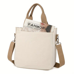 Vintage Canvas Crossbody Bag Large Tote Grunge Handbag