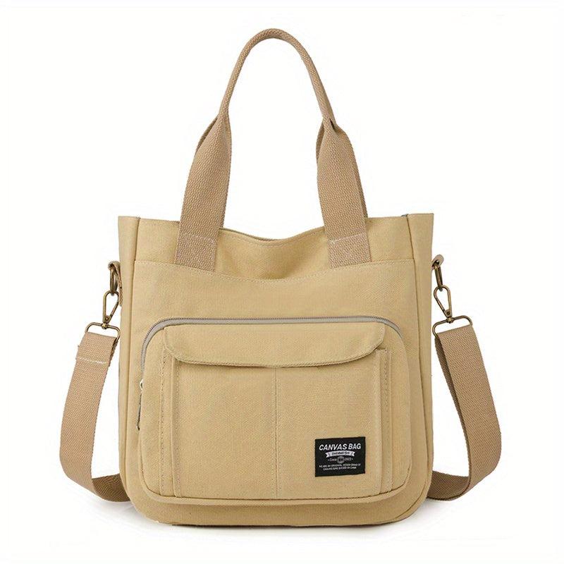 Vintage Canvas Crossbody Bag Large Tote Grunge Handbag