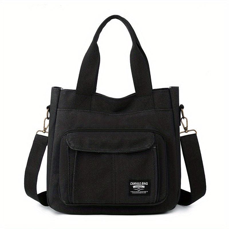 Vintage Canvas Crossbody Bag Large Tote Grunge Handbag