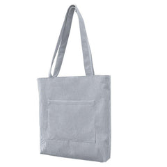 Large Capacity Corduroy Tote Bag Lightweight Shoulder Shopping Bag