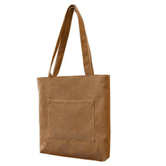 Large Capacity Corduroy Tote Bag Lightweight Shoulder Shopping Bag