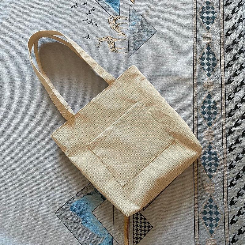 Large Capacity Corduroy Tote Bag Lightweight Shoulder Shopping Bag
