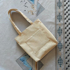 Large Capacity Corduroy Tote Bag Lightweight Shoulder Shopping Bag