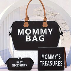 3Pcs Mommy Bag Set Tote Bag With Clutch Purse & Storage Bag