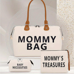 3Pcs Mommy Bag Set Tote Bag With Clutch Purse & Storage Bag