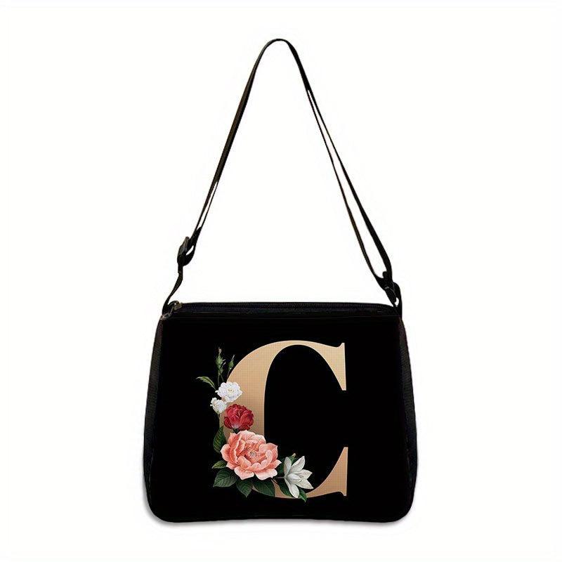 Flower Graphic Shoulder Bag Women's Crossbody Handbag
