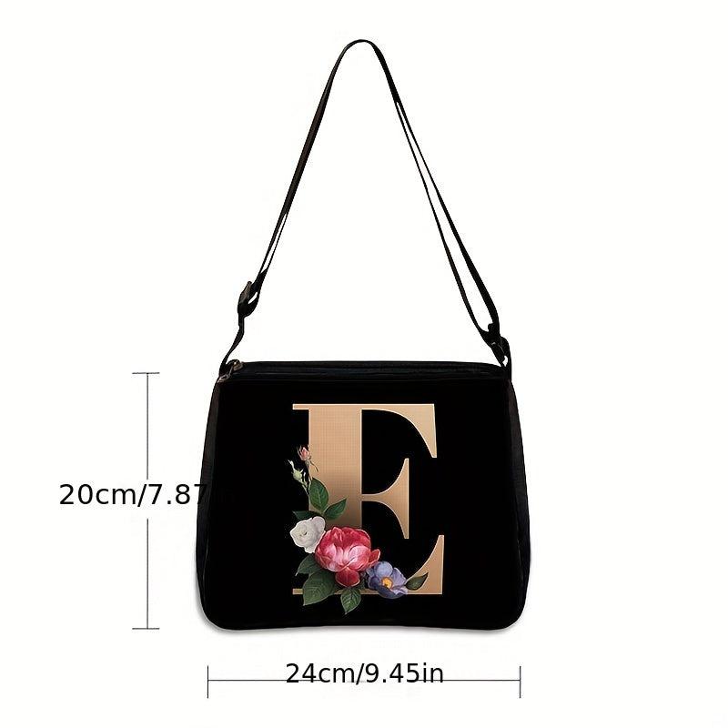 Flower Graphic Shoulder Bag Women's Crossbody Handbag