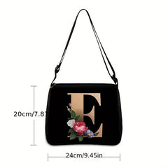 Flower Graphic Shoulder Bag Women's Crossbody Handbag