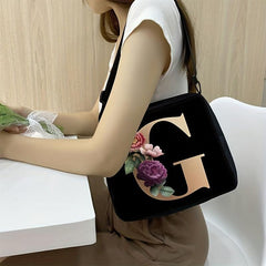 Flower Graphic Shoulder Bag Women's Crossbody Handbag