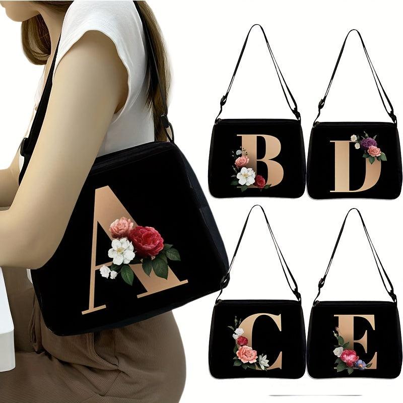 Flower Graphic Shoulder Bag Women's Crossbody Handbag