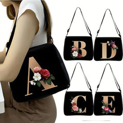 Flower Graphic Shoulder Bag Women's Crossbody Handbag