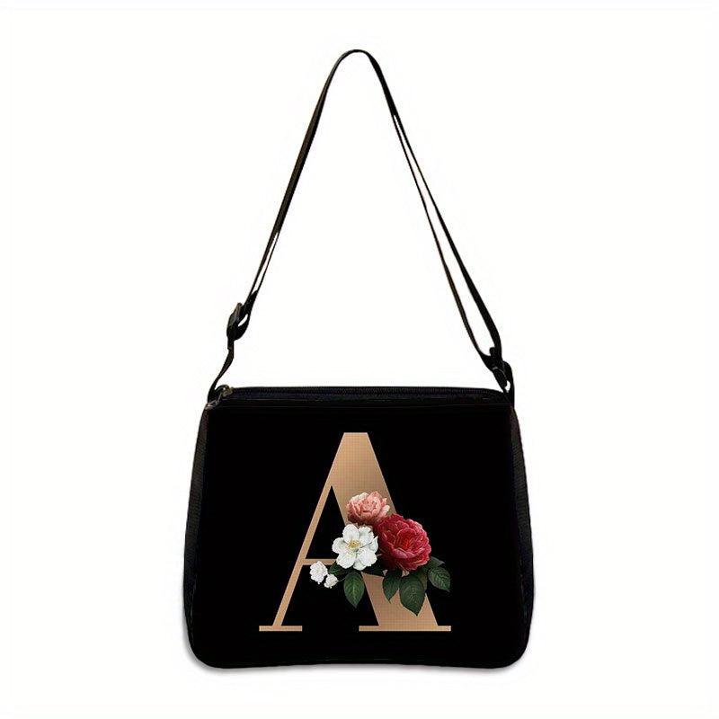 Flower Graphic Shoulder Bag Women's Crossbody Handbag