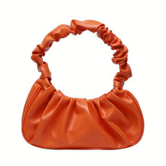 Cloud Ruched Baguette Bag Small Shoulder Purse