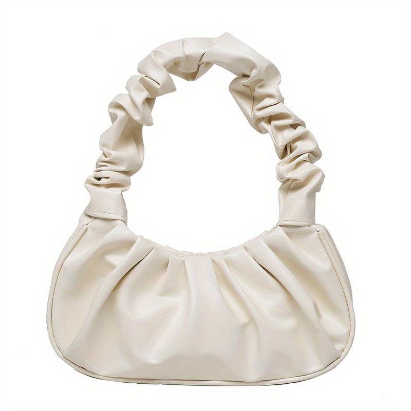 Cloud Ruched Baguette Bag Small Shoulder Purse
