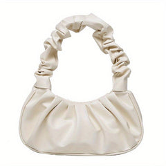 Cloud Ruched Baguette Bag Small Shoulder Purse