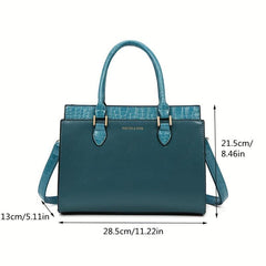 Crocodile Pattern Crossbody Bag Women's Work Purse