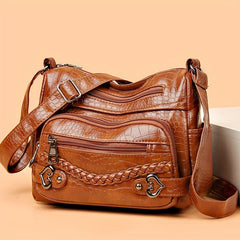 Crocodile Embossed Crossbody Bag Women's Pockets Purses