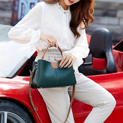 Contrast Crossbody Bucket Shoulder Bag Women's Handbags