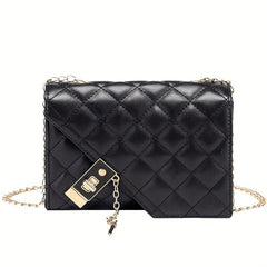 Embossed Argyle Crossbody Bag Chain Shoulder Mini Flap Bag
