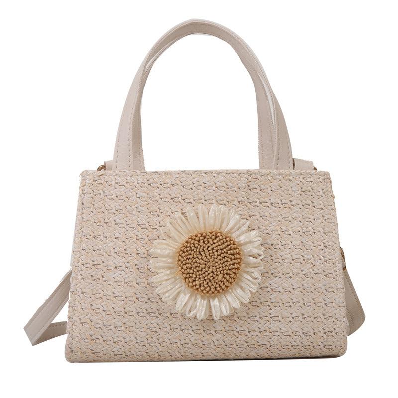 Boho Style Straw Woven Crossbody Bag for Travel Vacation