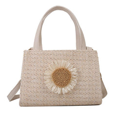 Boho Style Straw Woven Crossbody Bag for Travel Vacation