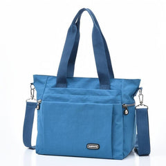 Nylon Zipper Tote Bag Large Capacity Shoulder Bag