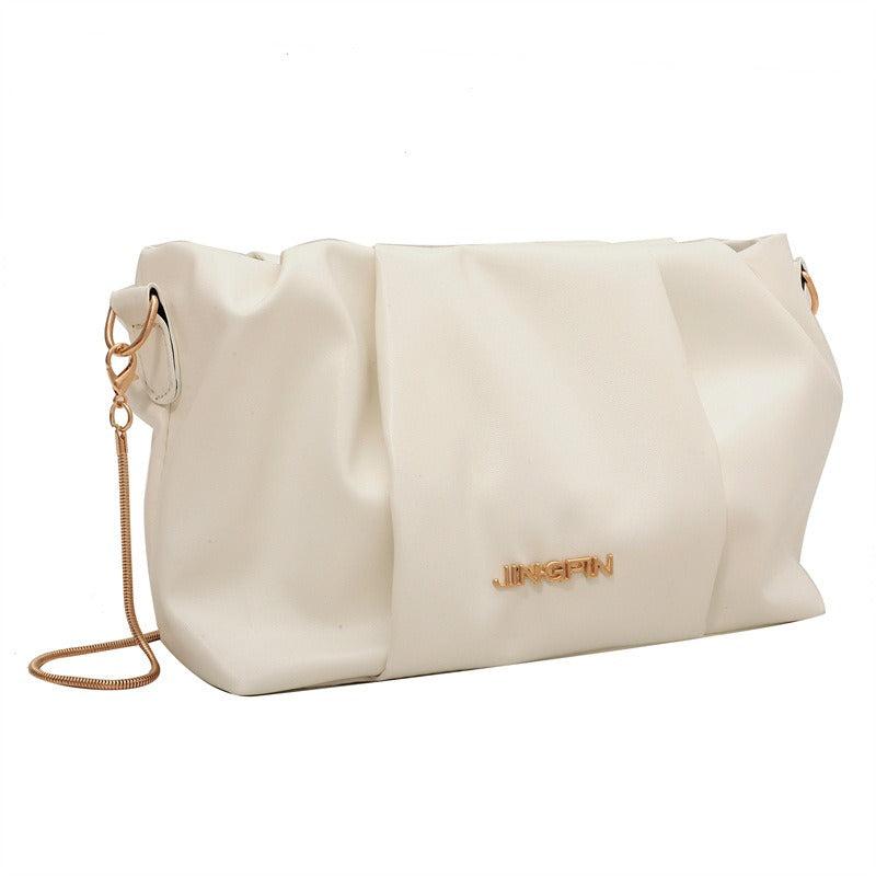 Ruched Shoulder Bag Classic Chain All Match Bag For Women