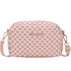 Geometric Pattern Shoulder Bag Faux Leather Crossbody