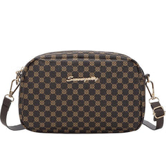 Geometric Pattern Shoulder Bag Faux Leather Crossbody
