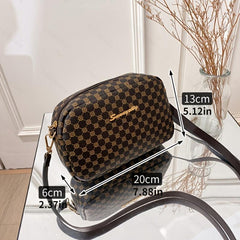 Geometric Pattern Shoulder Bag Faux Leather Crossbody