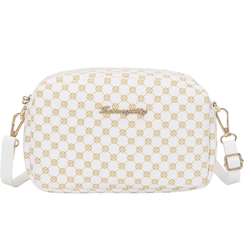 Geometric Pattern Shoulder Bag Faux Leather Crossbody