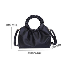 Fairy Ruched Crossbody Bag Stylish Shoulder Bag Women's Handbag
