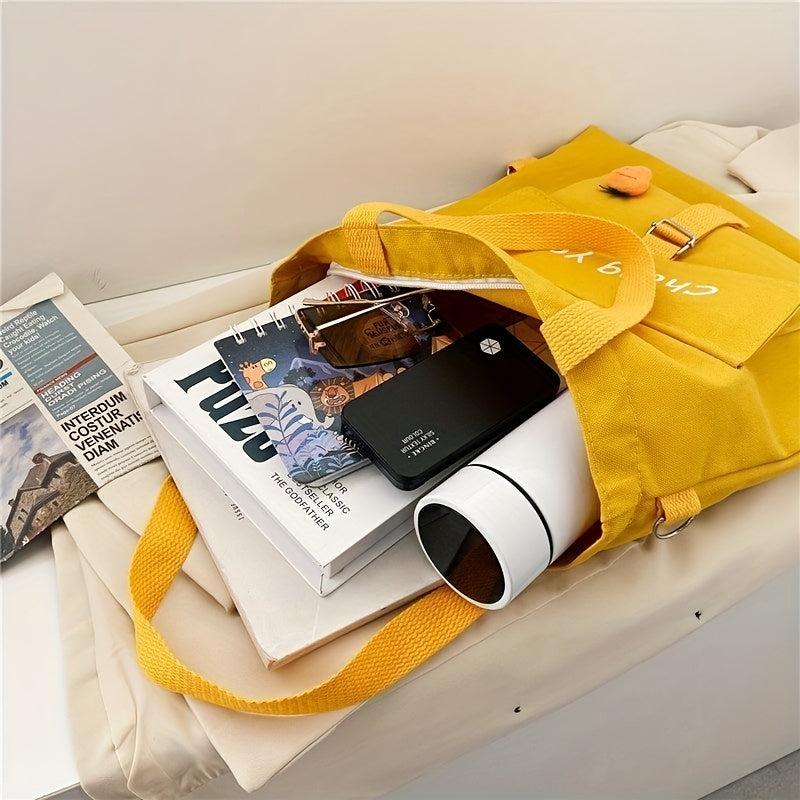 Canvas Shoulder Bag Large Capacity Crossbody Handbag