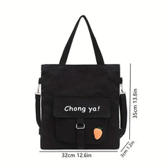 Canvas Shoulder Bag Large Capacity Crossbody Handbag