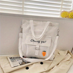 Canvas Shoulder Bag Large Capacity Crossbody Handbag