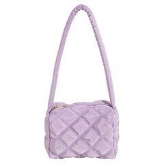 Stylish Puffer Quilted Rhombus Handbag For Women