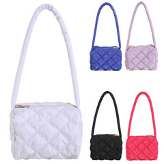 Stylish Puffer Quilted Rhombus Handbag For Women