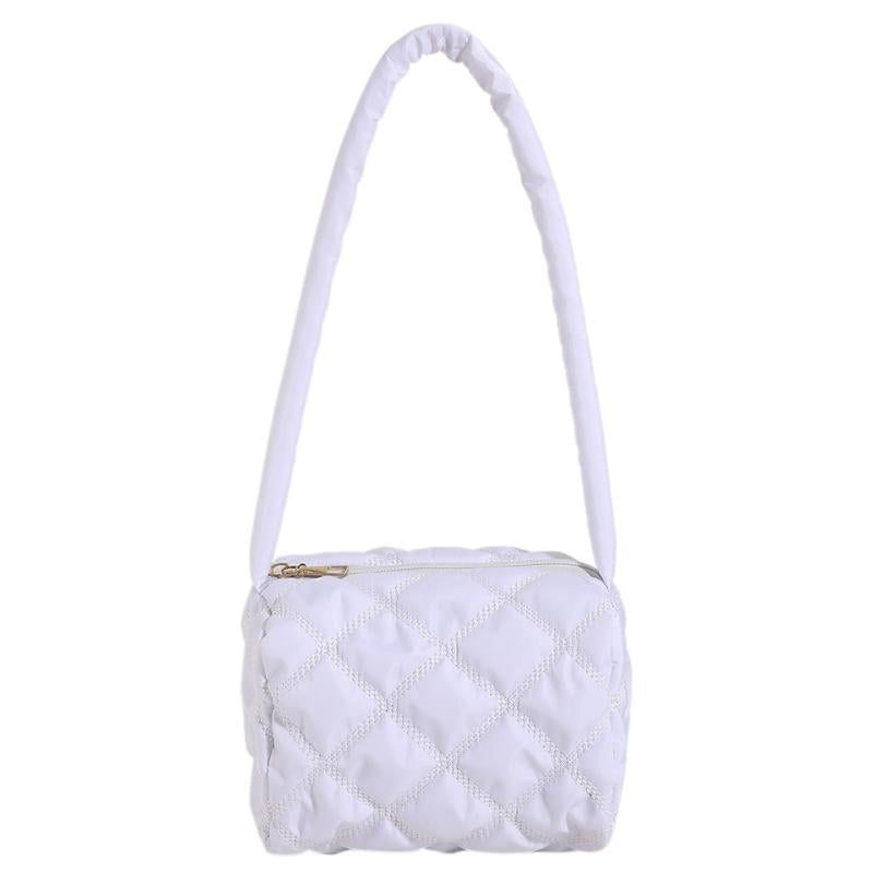 Stylish Puffer Quilted Rhombus Handbag For Women
