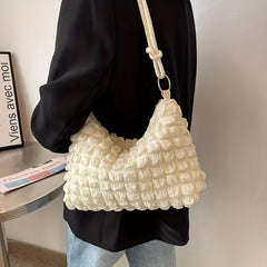 Cloud Pleated Underarm Hobo Bag Shoulder Bag Women's Casual Handbag