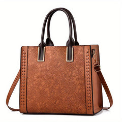 Floral Jacquard Tote Bag Crossbody Satchel Purse
