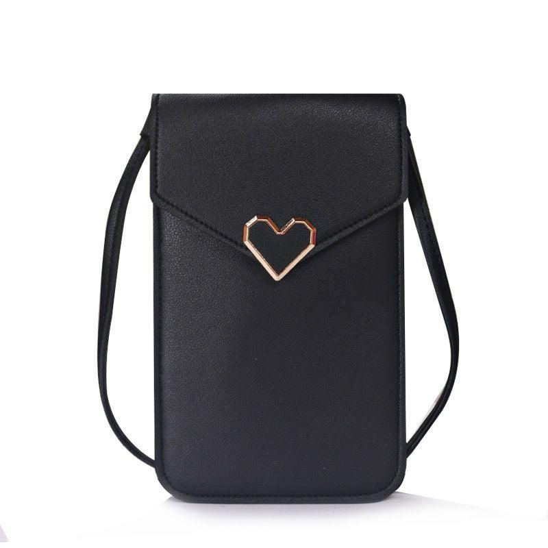 Transparent Phone Bag Faux Leather Crossbody Bag Women's Shoulder Bag