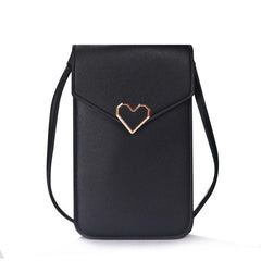 Transparent Phone Bag Faux Leather Crossbody Bag Women's Shoulder Bag